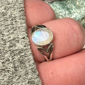 Moonstone Ring Size 7.5 Sterling Silver 925 *NEW*